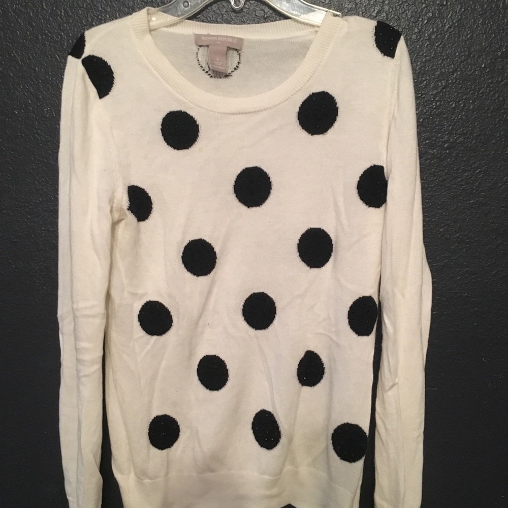 Cotton, Banana Republic polka dot sweater